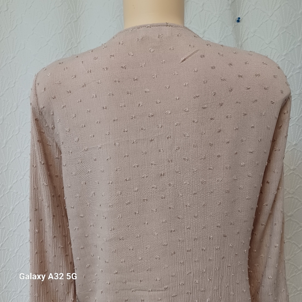 Entro Women's Blouse - Light Pink Tie-Front Size M - Picture 13 of 16